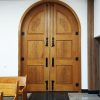 Porta Para Igreja Mod. 03 - Arqueada Com Gravações Personalizadas - Madeira Maciça - Sob Medida
